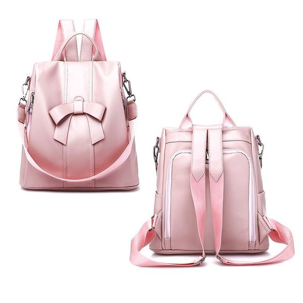 

outdoor bags versatile anti-theft women backpack 2-use youth leather rucksack mochila travel pack bag elegant bow female college shoulder-ba