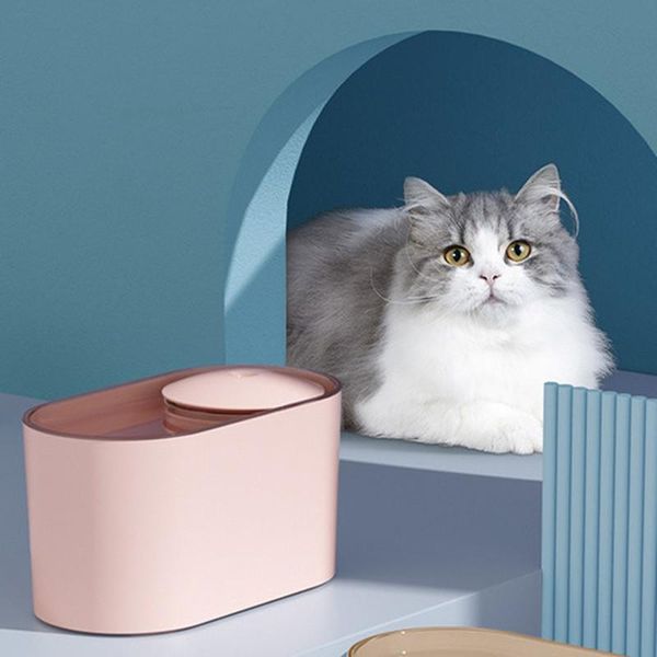 

cat bowls & feeders drinker for cats pet water fountain indoor decor waterfall dog waterer dispenser usb automatic silent pump with filter