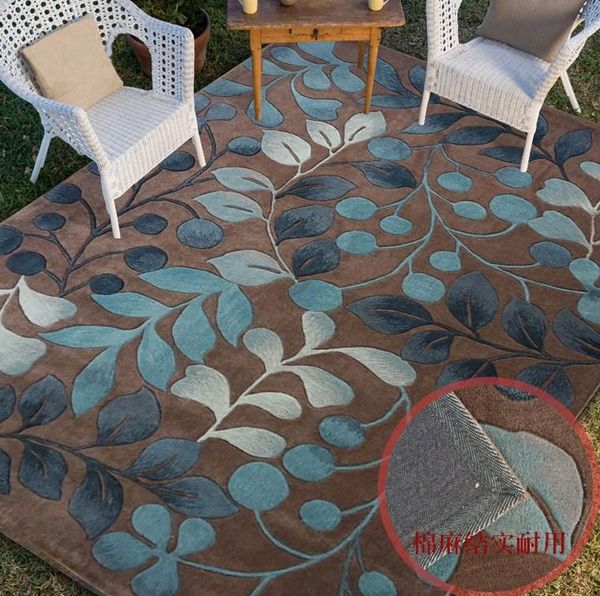 

carpets leaves wool for parlor living room bedroom classical mat rugs on decoration floor rug floral carpet