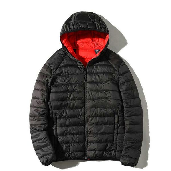 

new 2021 winter ultralight mens cotton down jackets lightweight overcoats casual classic coats for male streetwear s-3xl tftp, Black
