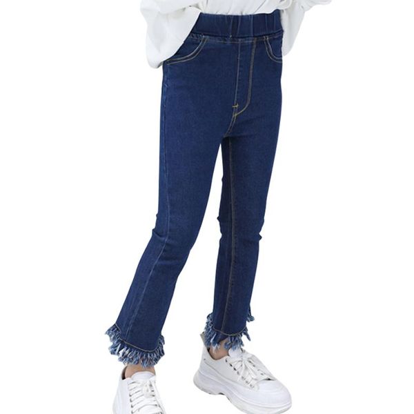 

girls jeans ripped girl jeans spring autumn children casual style clothes for girls 6 8 10 12 14, Blue
