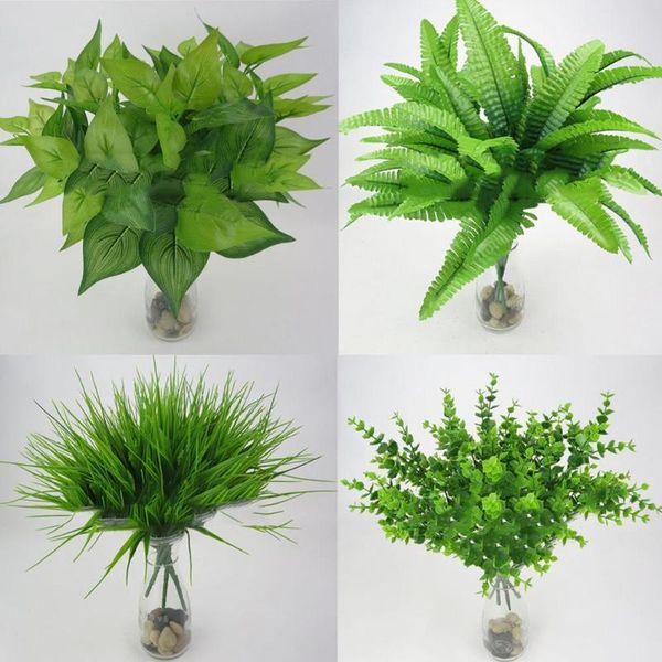 

1pc fake leaf foliage bush indoor outdoor artificial plant office bonsai stage party garden home balcony deskdecor