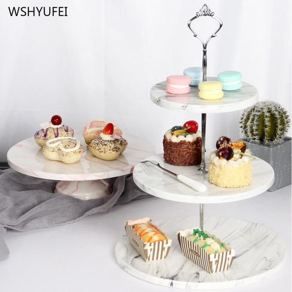 

dishes & plates direct ins baking marbled ceramic fruit plate cake stand wedding birthday candy snack tray gourmet shooting decorative