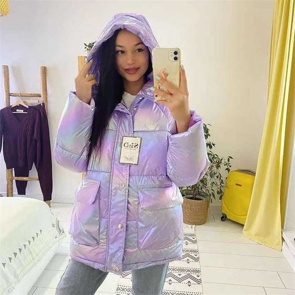 

bright-faced cotton clothing women winter cotton women loose plus thick down cotton clothing 211221, Black