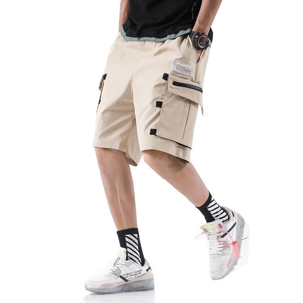 

new west elegant military streetwear cargo pocket design men's 2021 will see casual male shorts hip hop short pants x1gd, White;black