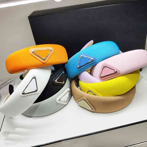 

21 luxury designer sponge headbands hair bands for women girl brand elastic letter p sports fitness head wrap, Silver
