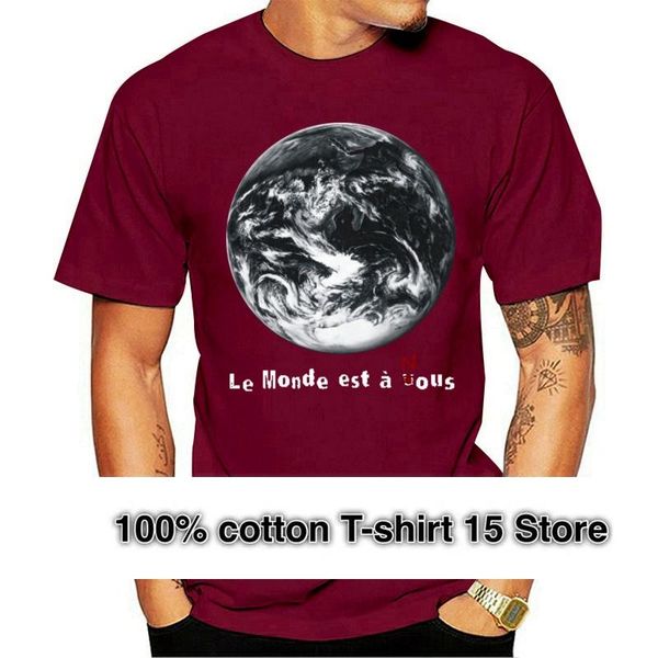 

men's t-shirts camiseta le monde de la haine unisex, estampada, top, White;black