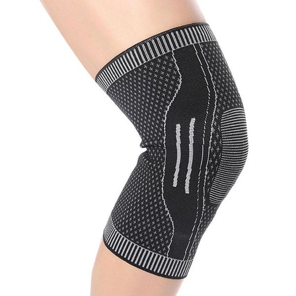 

elbow & knee pads fitness running elastic support print sports all seasons sport 45-50cm/17.7-25inch protector, Black;gray