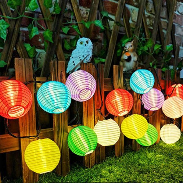 

strings paper lantern led color white warm string lights christmas wedding year decoration solar green