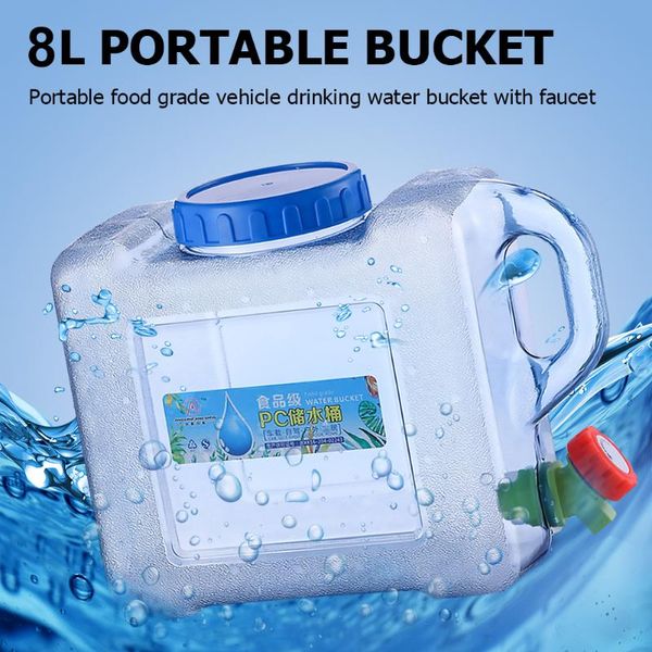 

capacity outdoor water bucket portable picnic tank container w/ faucet camping elements bags