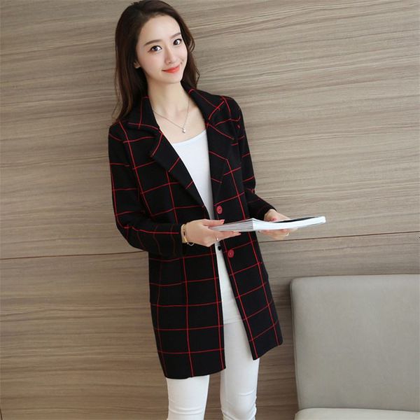

2021 new autumn plus size knitted cardigan coat for women korean style casual knitwear female outerwear crochet sweater k13u7em, White;black