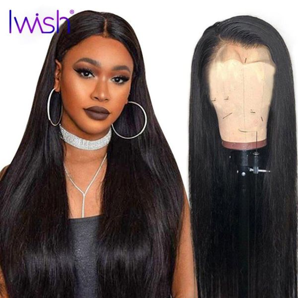 

lace wigs 30 inch closure wig human hair straight 4x4 peruvian remy soft for black women, Black;brown