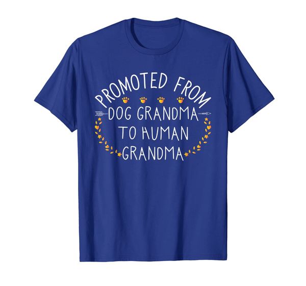 

promoted from dog grandma to human grandma shirt gold nana, White;black