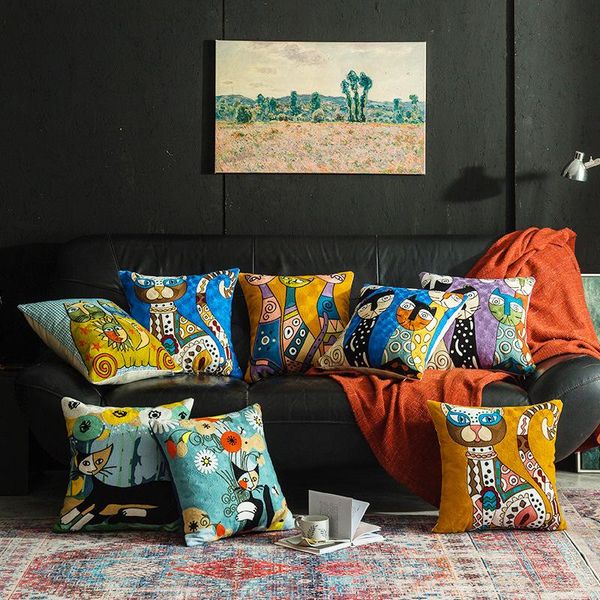 

cushion/decorative pillow christmas picasso european and american style abstract cover living room sofa embroidered cushion bedside