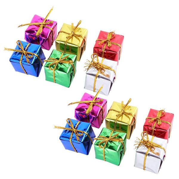 

party decoration 72pcs christmas mini gift box hanging pendant foams
