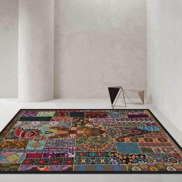 

carpets 200*300cm bohemian imitation carpet stitching elephant ethnic style living room bedroom bedside mat custom floor rugs