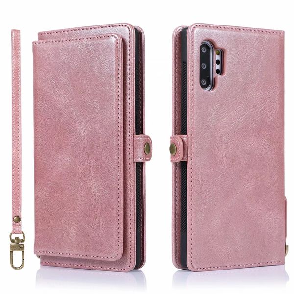 Custodie a Portafoglio per Samsung Galaxy S22 S21 S20 Note20 Ultra Note10 Plus 2in1 Custodia Multifunzione Montata su Auto Retro in Pelle PU Flip Kickstand Cover con Slot per Carte