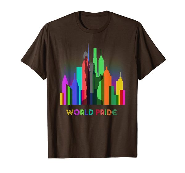 

lgbt nyc world pride 2019 rainbow new york t shirt, White;black
