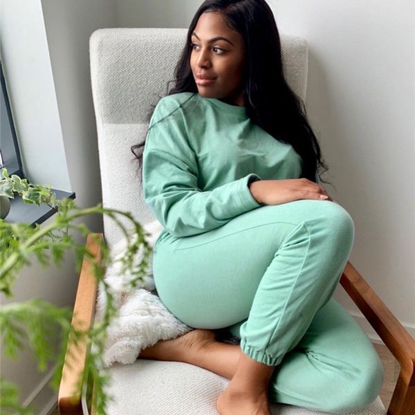 

fitness tracksuit trendy clothes for women outfits 2 piece pants sets streetwear sweat suits pink twinset c97-ba04, White