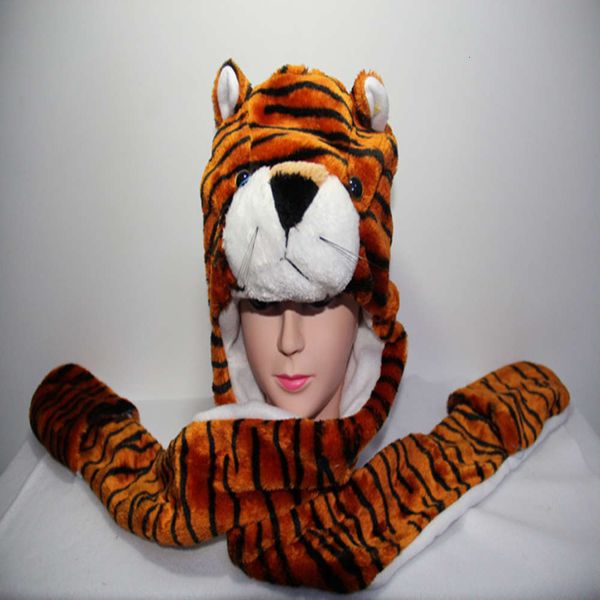 

plush cartoon animal hat - long tiger performance prop low price, Yellow