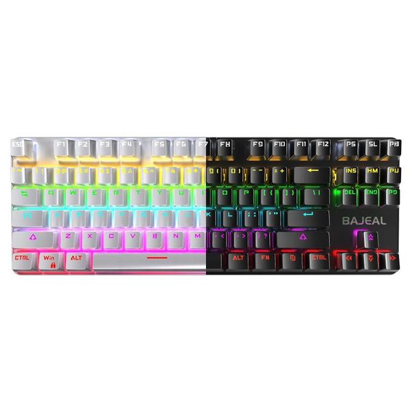 

keyboards blue switch mechanical keyboard two-color fashion game