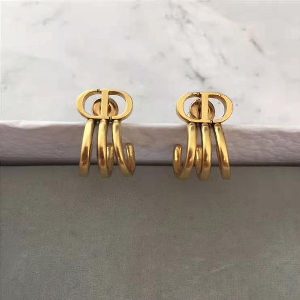 

designer jewelry letter fashion simple versatile earrings for women 64vj, Golden