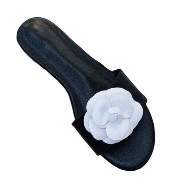 

slippers women sandals flat casual outdoor fashion luxury designers shoes for 2021 summer high quality, Black