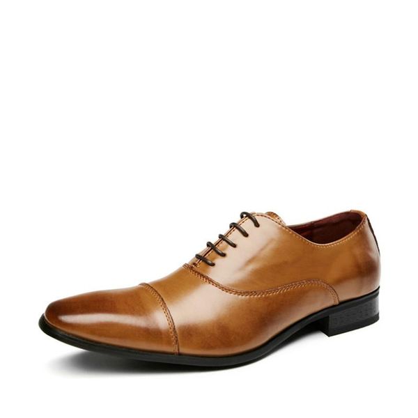 

dress shoes 2021 fashion men leather wedding comfortable formal drop, Black