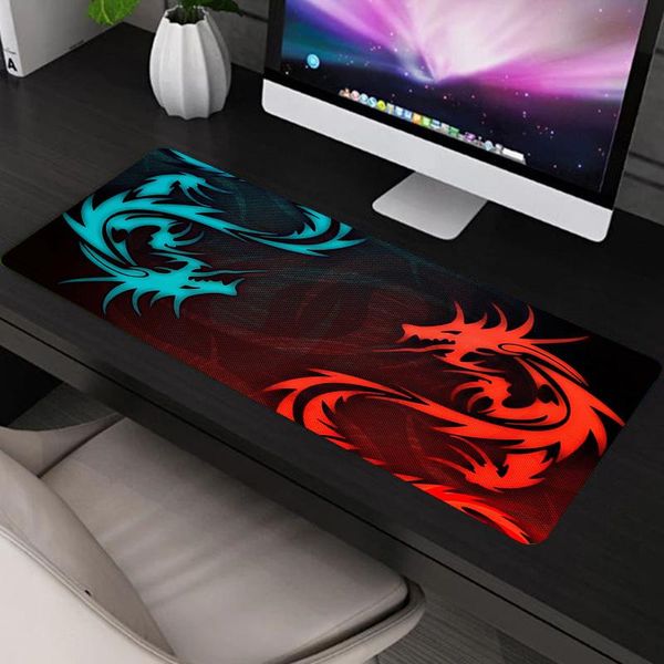 

mouse pads & wrist rests red dragon mousepad desk pad cute gamer accessories mause gaming mats large mat xxl pc complete girl keyboard