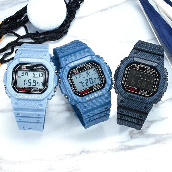 

wristwatches sanda brand 339 sport men's watches style led 5atm waterproof military digital watch resist clock relogio masculino, Slivery;brown