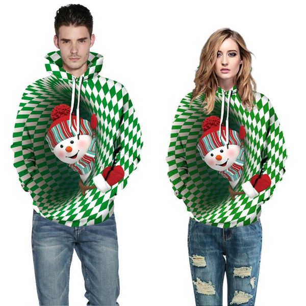 

men's hoodies & sweatshirts christmas models 3d printing hooded sweater fashion street cartoon baseball uniform couple clothes anime, Black