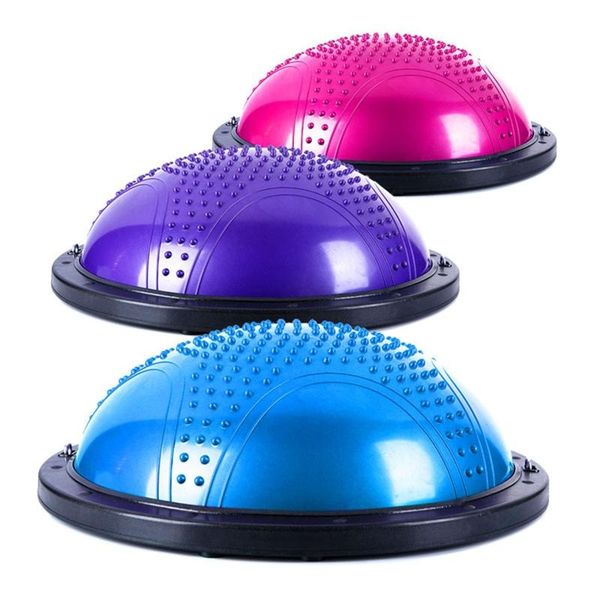 

fitness hemisphere with tension band and inflator massage yoga half ball h58d