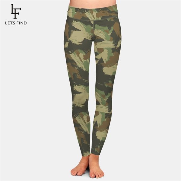 Mulheres de alta qualidade Moda Cintura Leggings 3D Impresso Padrão Graffiti Plus Size Ankle-Comprimento Casual 211215