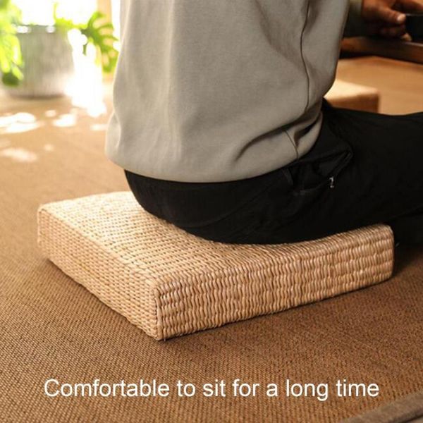 

cushion/decorative pillow pastoral wind straw japanese meditation cushion decorative comfortable to sit yoga mat flat seat for home
