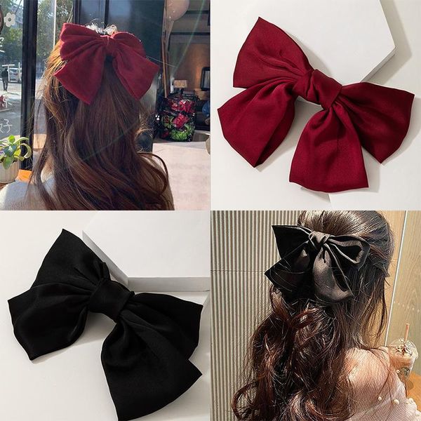 

hair clips & barrettes korea charming big bowknot hairpin for women temperament sweet ins hairgrip floral girls accessories, Golden;silver