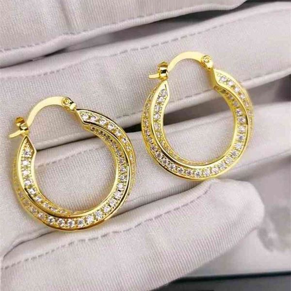 

75%off outlet onlinesaijia 2021 new cel full twist female french crystal with ring earrings, Silver