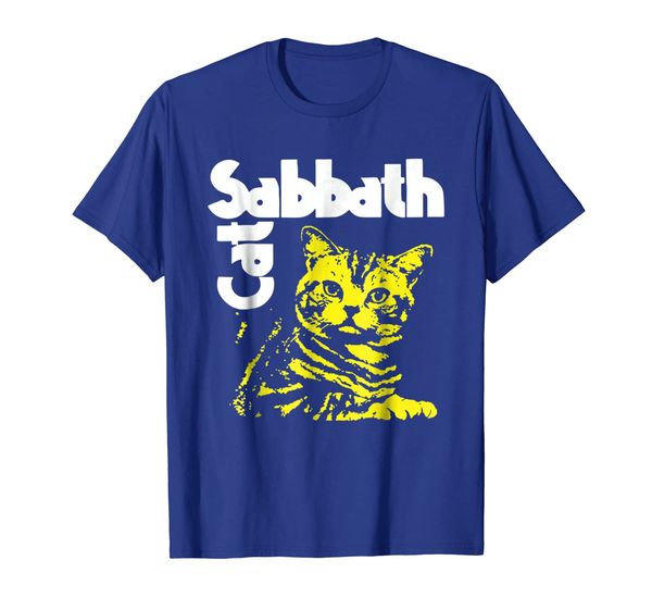 

cat sabbath t-shirt, White;black