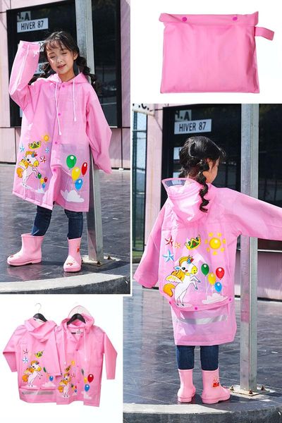 

raincoats arsimo animal figured hoodie kids raincoat with bag