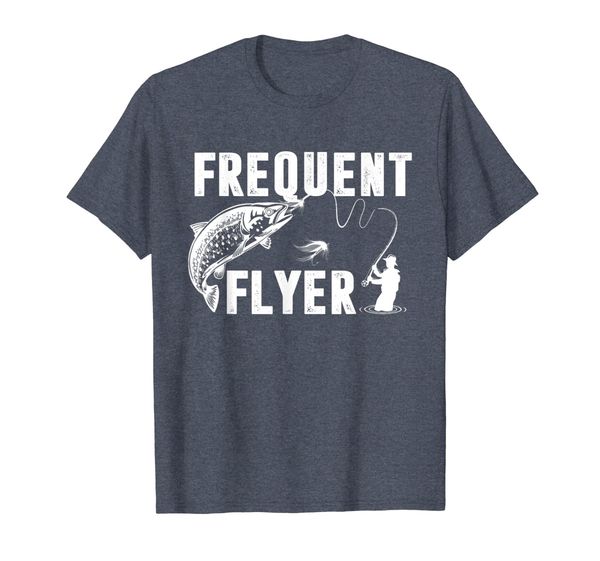 

frequent flyer shirt fly lures fishing t-shirt gift, White;black