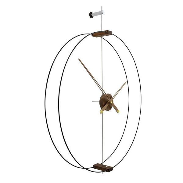 

wall clocks spain large clock modern design nordic luxury wood watches home decor silent gold metal copper living room gift