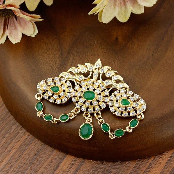 

pins, brooches sunspicems elegent gold color crystal women brooch morocco caftan pins jewelry hollow flower baroque broches wedding bijoux g, Gray