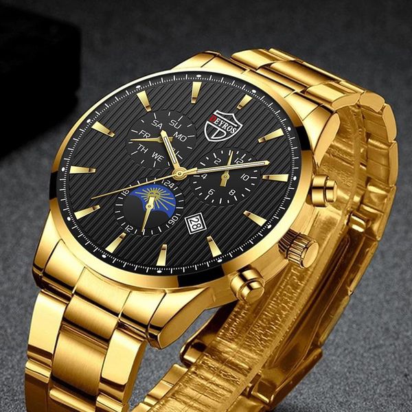

wristwatches luxury business mens watchs stainless steel quartz wristwatch male sport leather watch calendar luminous clock relogio masculin, Slivery;brown