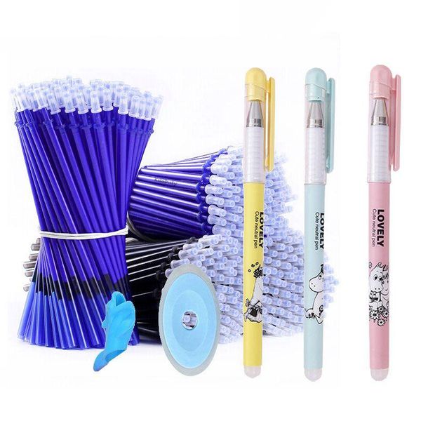 

gel pens 9/35pcs/set erasable pen refill washable handle black/blue ink 0.5mm rod school office writing stationery