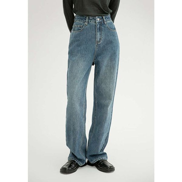 

weisong high waist wide leg women's autumn loose vertical long pants, Blue