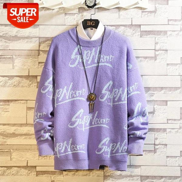 

men's sweaters spring autumn winter clothes 2021 black pull oversize -4xl 5xl korea style casual standard pullovers #0v9y, White;black