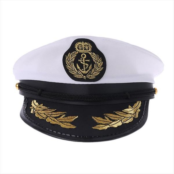 

white yacht boat captain navy cap costume party cosplay dress sailor hat drop ship, Blue;gray