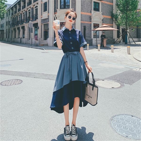 

luxury casual dresses shirt dr's summer 2021 french first love, Black;gray