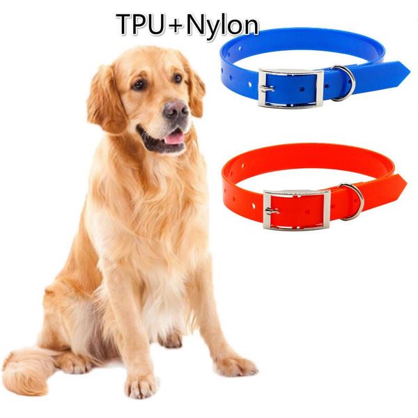 

dog collars & leashes 2021 fashion tpu+nylon pet collar resistant dirt deodorant waterproof easy clean articles