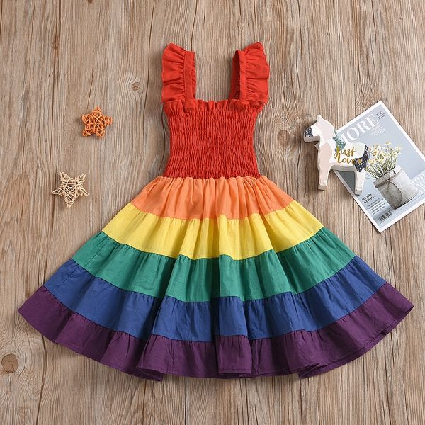 DHL Regenbogen-Geburtstagsparty-Kleid Jojo Siwa Tutu Regenbogen-Mädchen-Twirl-Partys