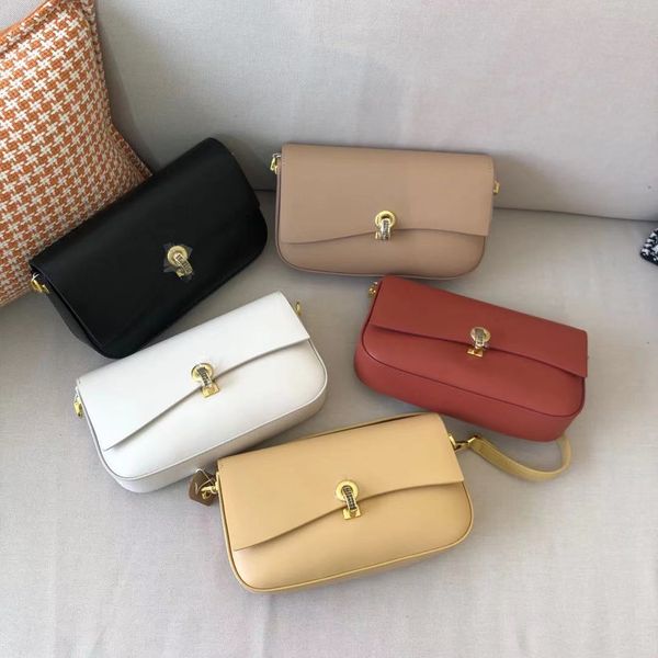 

70% off design handbag 2021 spring new calf mini one shoulder women's bag with irregular flap u3rd, Red;black